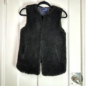 Madewell Faux Shearling Black Vest
